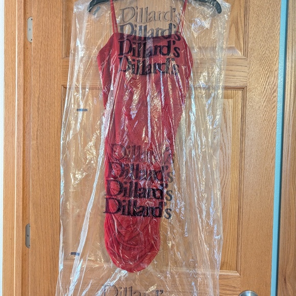 Midnight Doll Spaghetti Strap Square Neck Glitter Ruched Dress - Picture 11 of 11